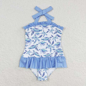Trajes a juego para hermanos, temática de tortuga marina, ropa de playa, trajes de baño para niños, ropa de verano - Product Image 2