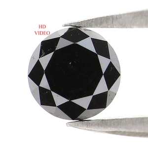 Diamants noirs de fantaisie métalliques ronds taille brillant 3A Qualité 100% diamants naturels en vrac pour la fabrication de bijoux aux prix de gros OEM - Product Image 5