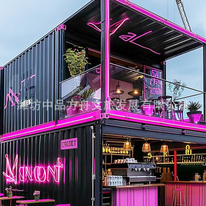 ร้านกาแฟ KTV โรงแรม ร้านค้าปลีก ดีไซน์อุตสาหกรรม รูปทรงสี่เหลี่ยมผืนผ้า ความหนามาตรฐาน ผลิตจากตู้คอนเทนเนอร์ดัดแปลง - Product Image 2