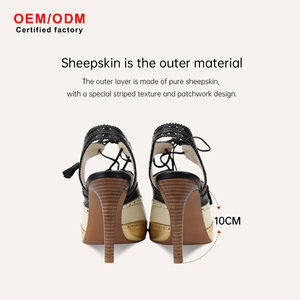 Tacones de Aguja Personalizados para Baile Latino, para Mujer, de Cuero Genuino/Piel de Oveja, Antideslizantes, Impermeables, Transpirables y Ligeros - Product Image 4