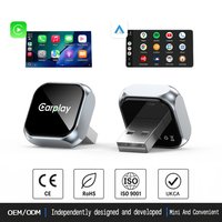 Adaptador USB 2 en 1 para Coche, Universal, con Cable e Inalámbrico, Mini Dongle para Android Auto y Apple Orange