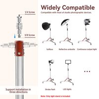 Support de lumière robuste avec roues Support de trépied réglable en acier inoxydable 100% 3m 10 pieds C Trépied pour PHOTO VIDEO LIGHT