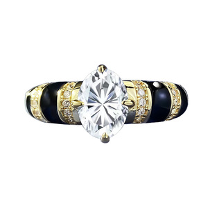 Xh 1.5 Carat Moissanite S925 Sterling Silver Ring 6*8 Màu Trắng Hình Bầu Dục Trứng Hình Hot-Bán Cross-Biên Giới Thiết Kế - Product Image 6