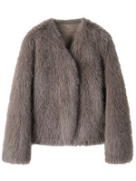Manteau en fausse fourrure shaggy de luxe pour femme, veste chaude d'hiver en fausse fourrure de renard, élégante veste courte en peluche à devant ouvert pour femme