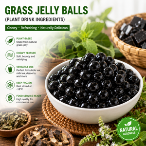Boules de gelée aux herbes de 1 kg - Garniture de gelée aux herbes moelleuse pour la gelée de l'<span class=keywords><strong>herbe</strong></span> et le bubble tea, faible en calories - Product Image 3
