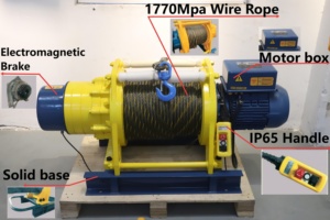 <span class=keywords><strong>ALLMAN</strong></span> - Cabrestante Eléctrico Trifásico de Alta Calidad de 220 V y 5 Toneladas para Construcción - Product Image 6