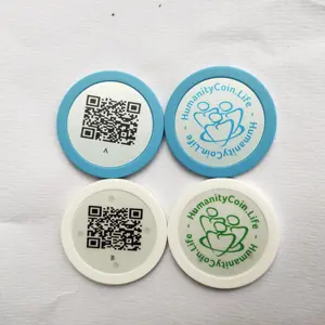 Discount coupon tokens,round casino poker chips with your QR code,custom made various color poker chip