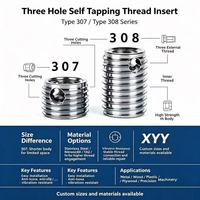 Nitronic 60 Three Hole Self Tapping Insert Good Anti seize Property Thread Repair Sleeve for Aluminum Casting Parts