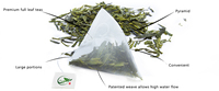 Sac filtre à thé pyramide en Nylon écologique sachet de thé en vrac avec ficelle Carton emballage cordon taille personnalisée K-TB-062 acceptée