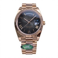 Montre de haute qualité, étanche, 40 mm, fabriquée par ARF, acier 904L, mouvement 3255, or rose, luminescent, gris fumé, montre de plongée