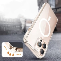 Coques de téléphone transparentes PC TPU pour iphone 13 12 couverture de charge sans fil magnétique pour iphone 16 17 15 Promax étui antichoc