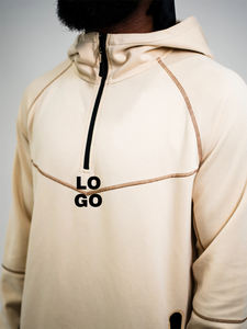 Túnica Kandura Thobe para <span class=keywords><strong>Hombre</strong></span>, Estilo Medio Oriente, Personalización Completa, Nuevo Diseño Árabe, Cierre de <span class=keywords><strong>Cremallera</strong></span>, Corte Holgado, Manga Larga <span class=keywords><strong>con</strong></span> Capucha, Túnica Musulmana - Product Image 3