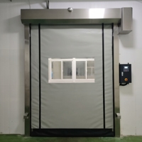 Puerta Rápida con Cierre de Cremallera de Nuevo Diseño, Reparación Automática Después de Colisiones, Barrera Impermeable Contra el Polvo, Puerta de Plástico con Cierre de Cremallera