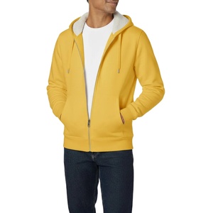 Sudaderas con Capucha Extra Grandes Personalizadas de Estilo Urbano, 100% Algodón, con Logotipo Personalizado en Felpa, Sudaderas con Capucha Gruesas con Cremallera Completa para Hombre - Product Image 3