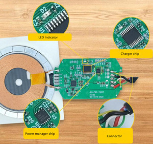 Taidacent USB tipo <span class=keywords><strong>C</strong></span> 5V 12V Teléfono de alta potencia transmisor de carga inalámbrica rápida PCB 15W Módulo de cargador inalámbrico magnético para coche - Product Image 4