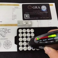 Piedras Preciosas Sueltas de Moissanita Sintética, Corte Redondo, Color D, Claridad VVS1, de 3.5mm-8mm, Corte Excelente, Sin Certificado