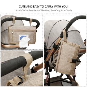 <span class=keywords><strong>Cambiador</strong></span> de Pañales para <span class=keywords><strong>Bebé</strong></span>, Plegable, <span class=keywords><strong>Impermeable</strong></span>, <span class=keywords><strong>Portátil</strong></span>, Tapete para Cambiar Pañales, Bolsa para Pañales Desmontable para Colgar en el Cochecito - Product Image 5