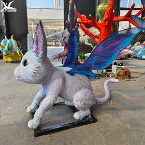 Fairy World Theme Park personalizado dibujos animados gato volador elfo Animatronic modelos de animales para decoración interior y exterior - Product Image 5