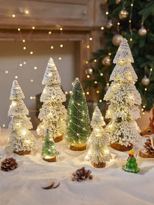 Mini décorations de Noël en pin à faire soi-même, petit ornement d'ambiance de bureau, micro-paysage de fenêtre, cadeau pour Noël - Product Image 3