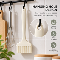 Pinceau de cuisine en silicone de qualité alimentaire, résistant à la chaleur, pour barbecue, pâtisserie et cuisson