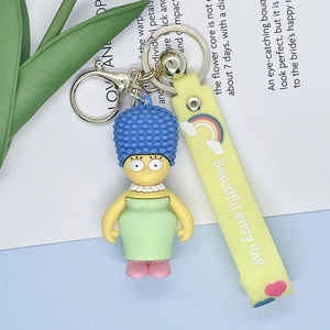 Nuevo Llavero Colgante 3D de Los Simpson de Dibujos Animados, de PVC Suave, para Llaves de Coche, Decoración de Mochila, con Correa de Muñeca - Product Image 6