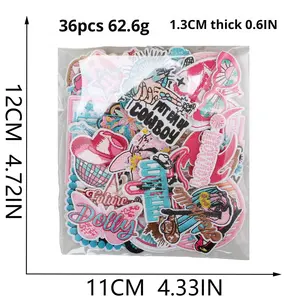 लड़कियों के लिए पश्चिमी काउबॉय कढ़ाई पैच के लिए गुलाबी कपड़े लोहे पर लोगो बैग जैकेट कंप्यूटर कढ़ाई खेल कार सजावट - Product Image 2