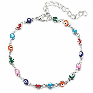 1018 सादगी सोने की प्लेटेड सस्ती रंगीन आंखों के बीड आकर्षण के कंलेट को 18k सोना - Product Image 1