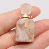 HZ – flacon de parfum en pierre naturelle, cristal original, fleurs de cerisier, pendentif pour femme, bijoux de voyage