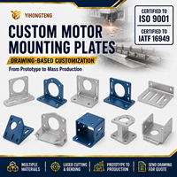Plaque de montage moteur en tôle sur mesure, en aluminium anodisé avec fentes de réglage, OEM