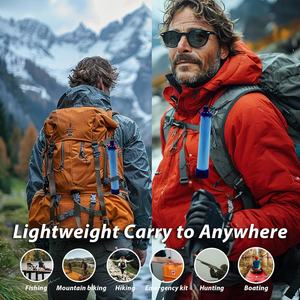 Filtre à eau portable pour la survie en plein air, le camping, paille, système de filtration d'eau personnel, équipement de sécurité et de survie, 2024 - Product Image 3