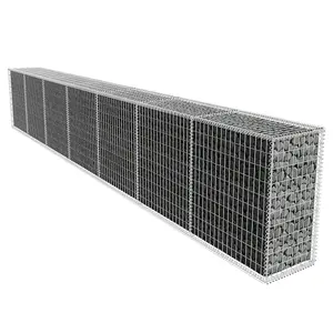 Taş kafes kaynaklı galvanizli demir tel örgü 2x1x1 Metal gabion çit dekoratif duvar gabion sepet kutusu bahçe için