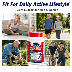 OEM favorise le confort et la flexibilité des articulations, soutient la santé du cartilage, favorise la mobilité, comprimés à croquer triple action MSM Glucosamine pour les articulations - Product Image 6