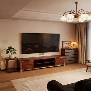 Meuble TV moderne BALOM, unité de rangement, table TV en bois, console multimédia de luxe, meubles de salon, ensembles de salon pour le salon - Product Image 2