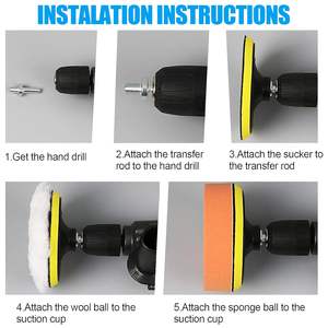 Deegbbyi ชุดฟองน้ำขัด<span class=keywords><strong>รถ</strong></span>23ชิ้นเครื่องมือ<span class=keywords><strong>ขัด</strong></span>แบบใช้ซ้ำได้และล้างทำความสะอาดได้พร้อมสว่านขัด - Product Image 5