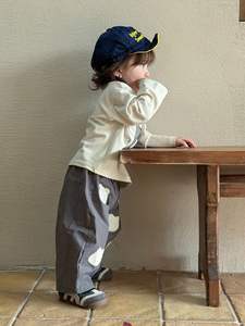 Ensemble deux pièces décontracté pour bébés garçons, style coréen, motif dessin animé, fermeture éclair, 100 % coton, collection printemps 2026 - Product Image 5