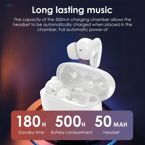 หูฟังไร้สาย Long Battery <span class=keywords><strong>S99</strong></span> TWS แบตเตอรี่ 50mAh+500mAh ชาร์จเร็ว ตัดเสียงรบกวน ANC กันน้ำ IPX4 สำหรับ OEM โลโก้ของขวัญ แบบกึ่งใส่ในหู - Product Image 6