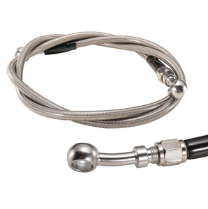 Longueur personnalisée 44.5 46.5 48.5 50.5 52.5 pouces en acier inoxydable tressé avant PTFE an3 tuyaux de <span class=keywords><strong>frein</strong></span> tuyau d'huile pour Harley Davidson - Product Image 4