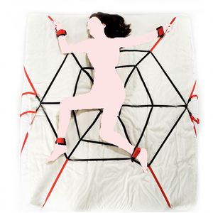 Spider Web Bed Sex Toys - Adjustable Restraint Set for Couples