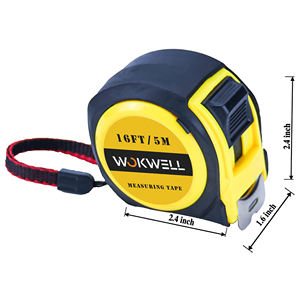 ตลับเมตรสำหรับใช้ในครัวเรือนของผู้ผลิต ใบมีดเหล็กเคลือบ ABS PVC กลับอัตโนมัติ กล่องสะท้อนแสง หน่วยเมตริก นิ้ว เมตร - Product Image 3