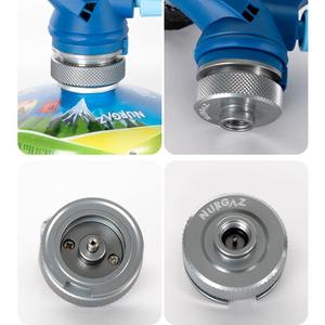 Adaptador de camping Nurgaz, tarjeta adaptadora a adaptador roscado para recipientes de pan, metálico, portátil, 3,9x3,9x3 cm, plateado - Product Image 3