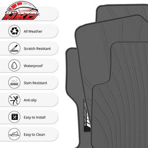 Tapis de sol de voiture en Latex, gris, toutes saisons, 5 pièces, Style IKON, imperméables, adaptés à Honda Accord 2008 – 2012 - Product Image 5