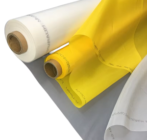 Envío Gratuito, Malla de Serigrafía <span class=keywords><strong>SEFAR</strong></span> 3D Personalizada de 6T-180T 43t, Tela de Malla de Poliéster Amarilla y Blanca para Pantalones Cortos - Product Image 1