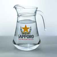 Pichet à eau classique en verre borosilicaté transparent personnalisable avec logo simple pour théières et bouilloires