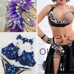 OLeeya Good Quality Glass Sewing on Crystals Rhinestones Ax S Galactic Shape Bikini Decoration Crystals for Leotards <b>Dance</b> <b>Dress</b> - Product Image 6