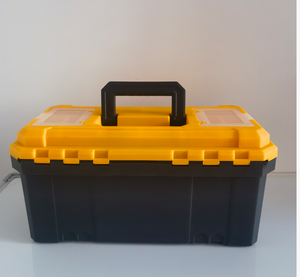 HKSF 15 inches PP plastic made Multi compartments plastic <b>tools</b> <b>case</b> cutomization colors stock wholesales - Product Image 4