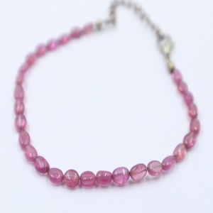 สร้อยข้อมือลูกปัดทับทิมแดงธรรมชาติคุณภาพ AAA+ รูปทรงอัญมณีเคลือบเงิน งานคริสเตียน คุณภาพเยี่ยม สำหรับทำเครื่องประดับเลียนแบบ - Product Image 2