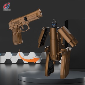 Chengji Pistole Spielzeug pistole Legierung Kinder 2 in 1 veränderbare Dekorationen DIY montieren auseinander nehmen Verformung Mini Revolver Spielzeug pistole - Product Image 3