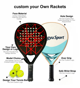 Raqueta de Pádel Qingyu Sport de Primera Calidad, Diseño OEM de Alta Gama, Raqueta de Tenis de Pádel Profesional Personalizada, Palas de Pádel - Product Image 2