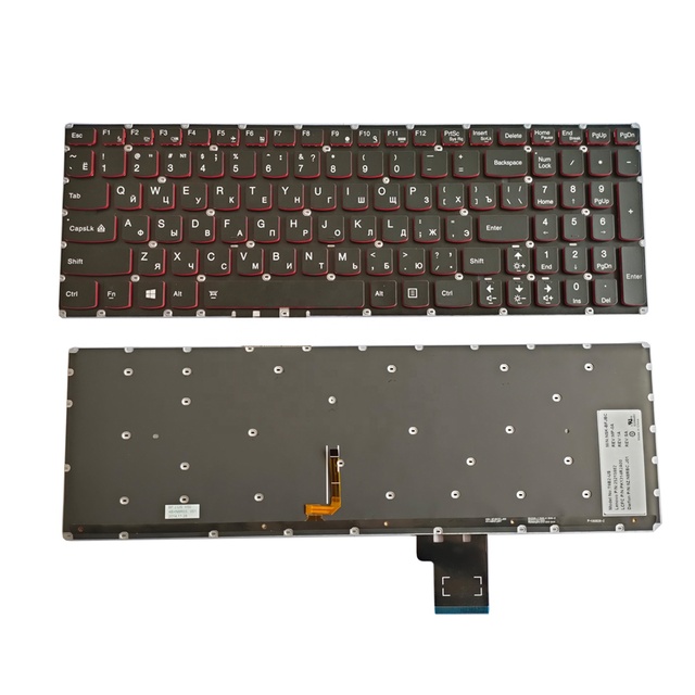 RU Laptop Keyboard for Lenovo Y50-70 Y70-70 Keyboard Red Backlit No Frame