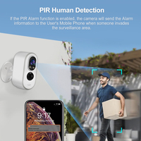 Cámara de Seguridad Inalámbrica para Exteriores de 3MP con Audio Bidireccional, Visión Nocturna, Sensor CMOS, Soporte para Tarjeta de Memoria y Nube, Alimentada por Batería y WiFi